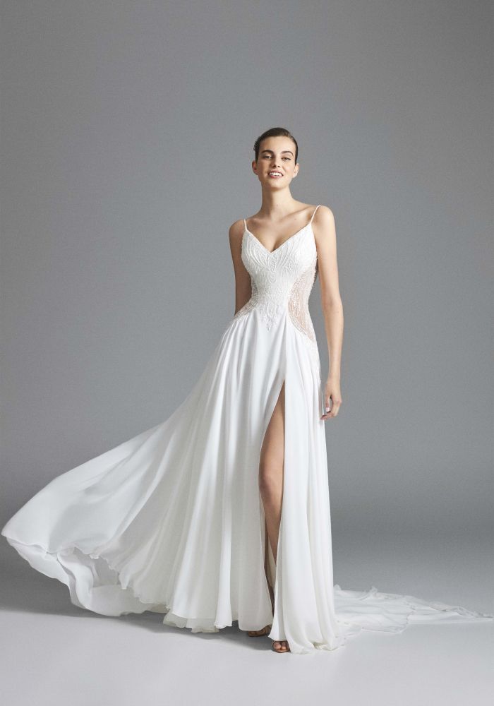 Robe de mariée BELLENE de HERVE MOREAU – Nicéa Mariage Nice
