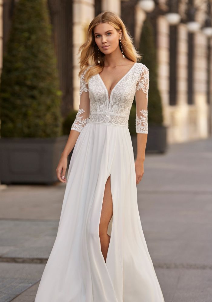 Robe de mariée SARABEL de LUNA NOVIAS – Nicéa Mariage Nice