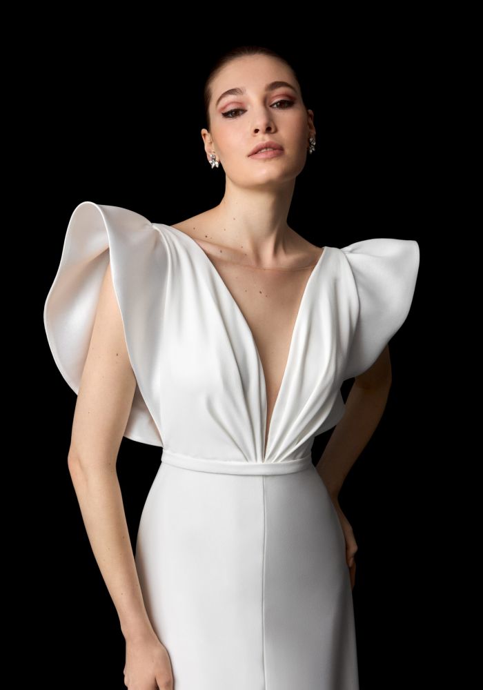 Robe de mariée CLEMENCE de HERVE MOREAU – Nicéa Mariage Nice