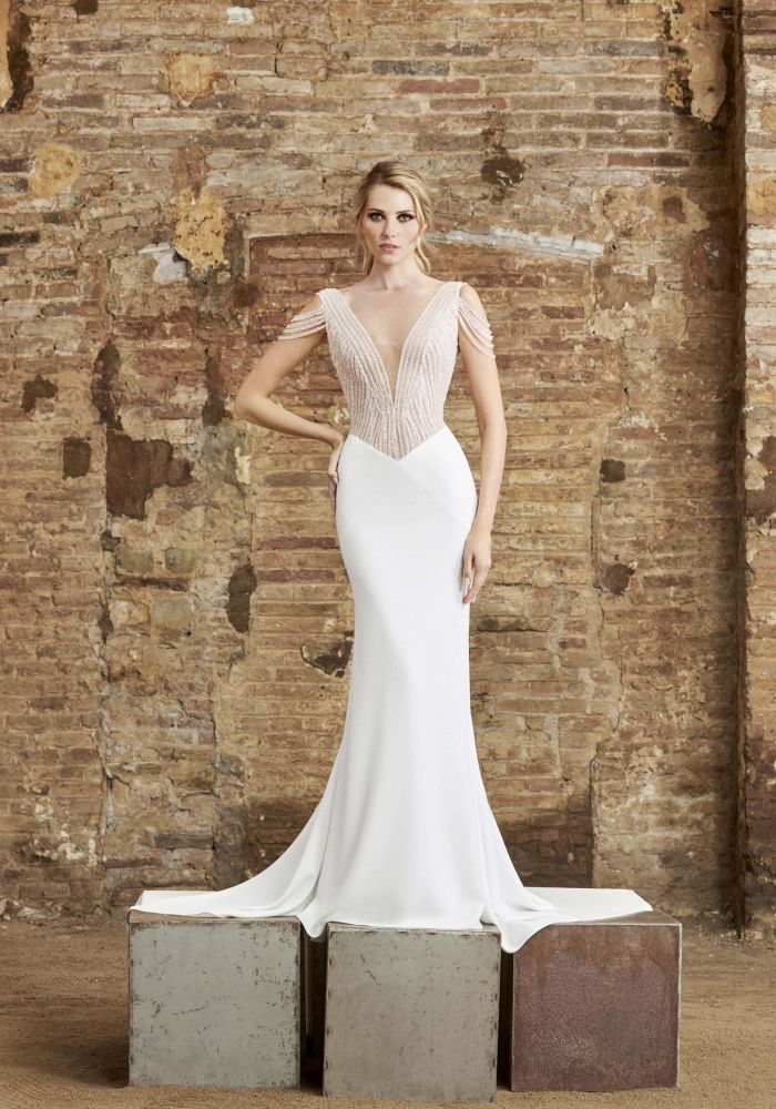 Robe de mariée GLADNESS de HERVE MOREAU – Nicéa Mariage Nice