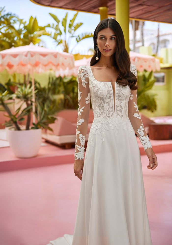 Robe de mariée JANAYA de LUNA NOVIAS – Nicéa Mariage Nice