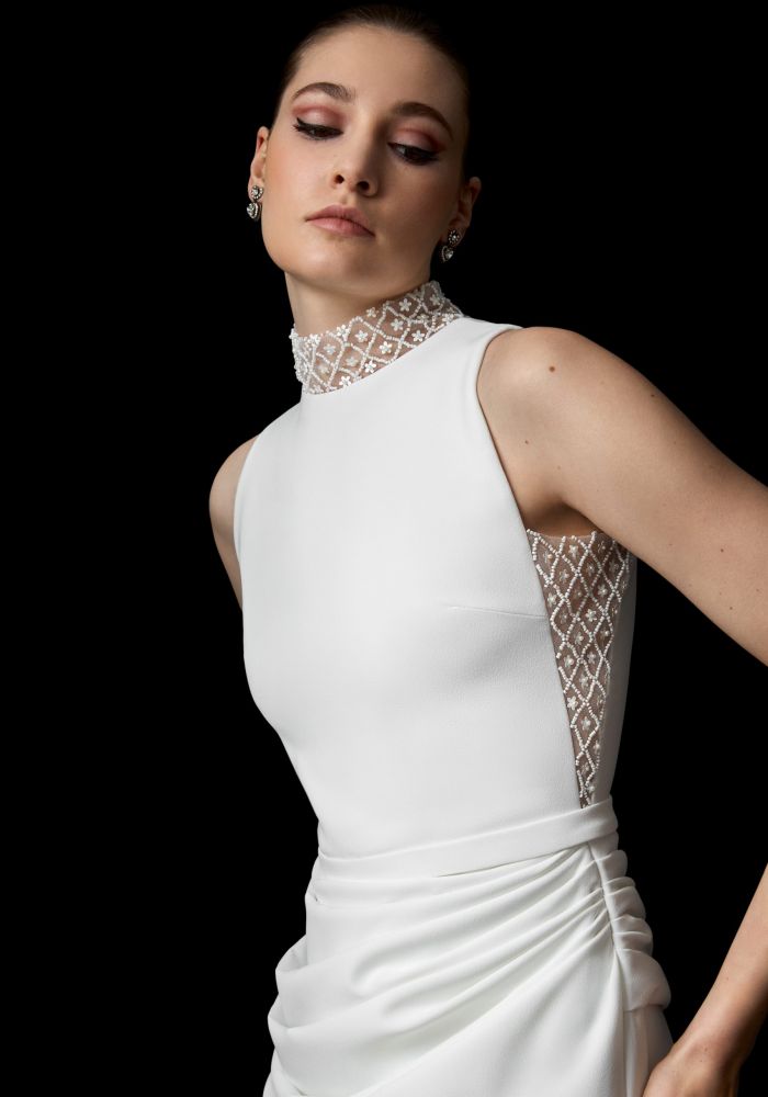 Robe de mariée CAPUCINE de HERVE MOREAU – Nicéa Mariage Nice