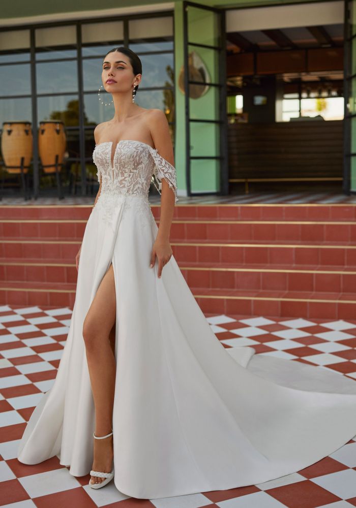 Robe de mariée JORDIE de LUNA NOVIAS – Nicéa Mariage Nice