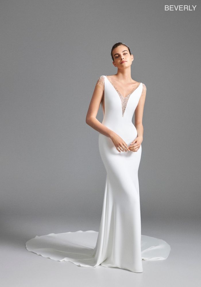 Robe de mariée BEVERLY de HERVE MOREAU – Nicéa Mariage Nice