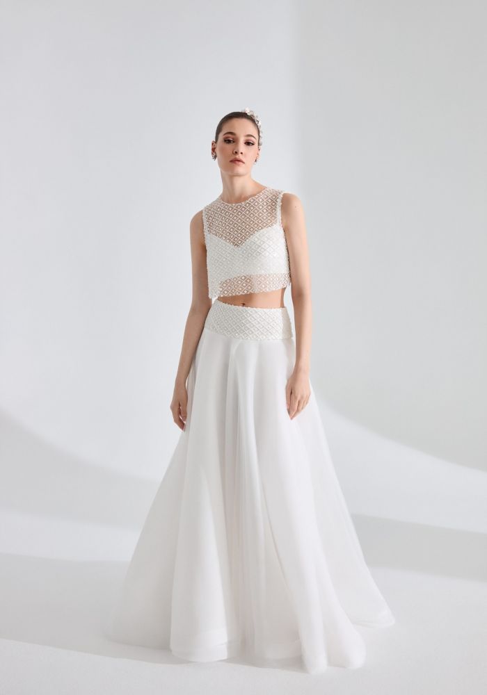 Robe de mariée CYNTHIA de HERVE MOREAU – Nicéa Mariage Nice