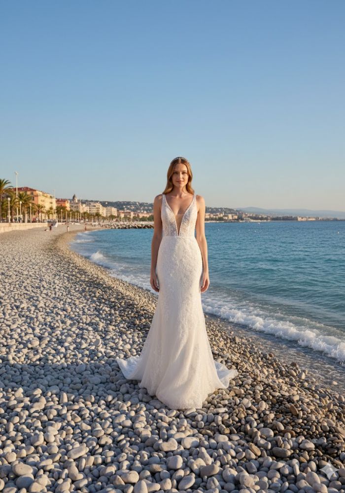 Robe de mariée KARYA de NICOLE MILANO by Pronovias – Nicéa Mariage Nice